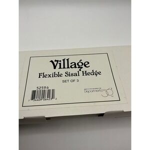 Department 56 Village Flexible Sisal Hedge Set of‎ 3 Miniature Landscape Accents